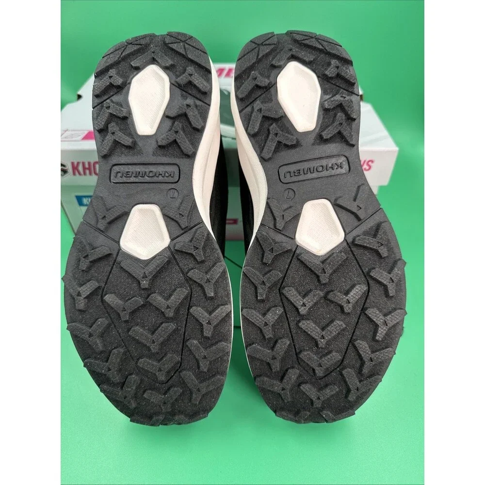 Khombu Women's Patan Black Sneakers Lightweight Memory Foam Breathable Sz 7 New